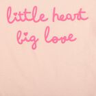 Girls Light Pink Round Neck Regular T-Shirt, Light Pink, small