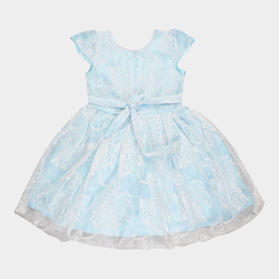 Girls All Over Print Frock, White, large image number null