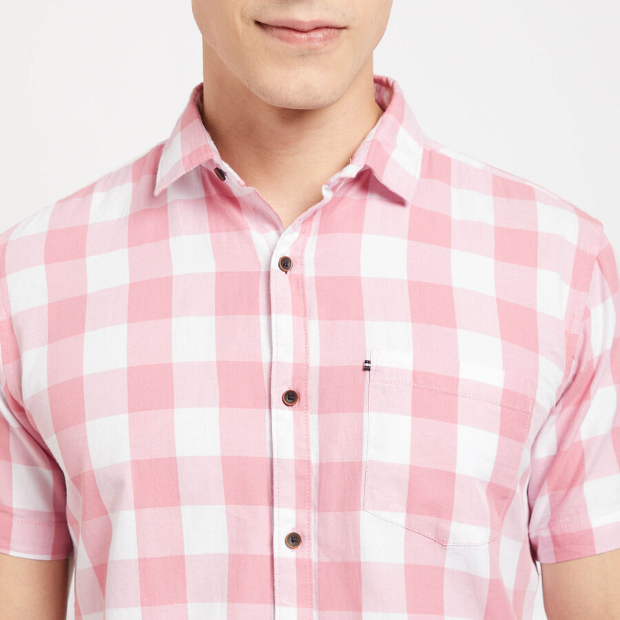 Cotton Checks Casual Shirt, Pink, large image number null