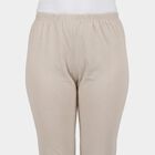 Women's Beige Cotton Blend Classic Fit Churidar, गहरा पीला, small