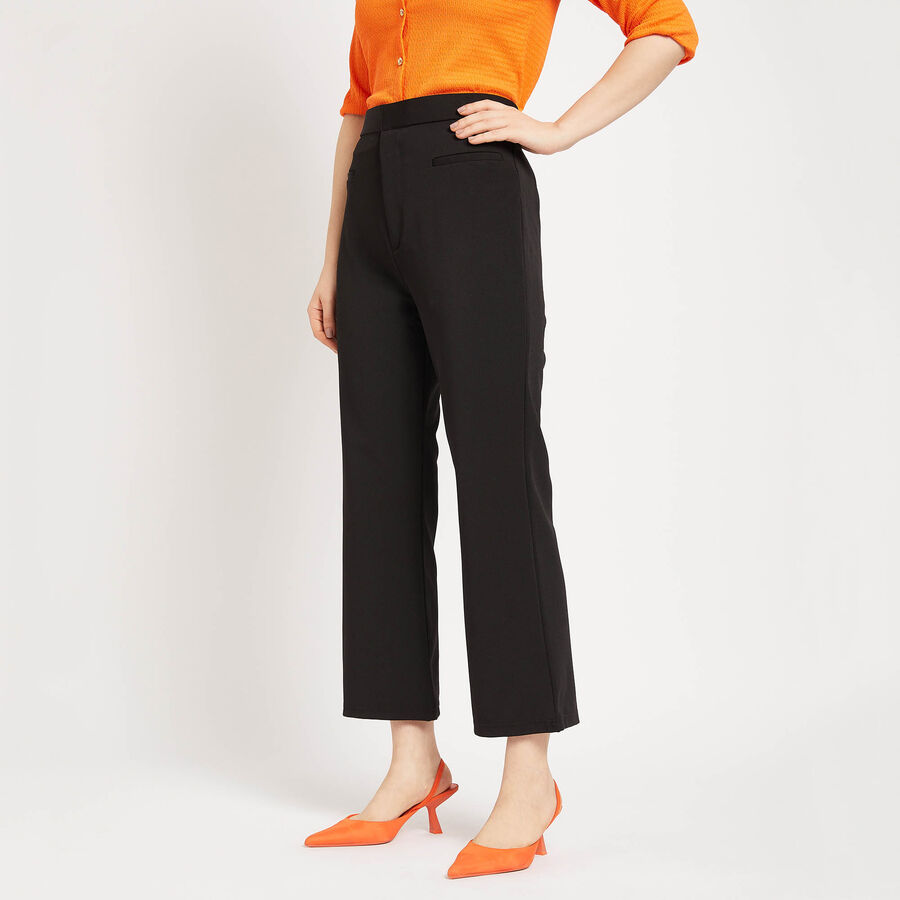 Solid Trousers, Black, large image number null