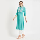 3/4Th Sleeves Straight Kurta, Light Blue, small image number null