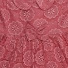 Infants' Dusty Rose Pink Floral Lace Party Frock, हल्का गुलाबी, small image number null