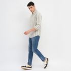 Men's Regular Collar Casual Shirt, Off White, small image number null