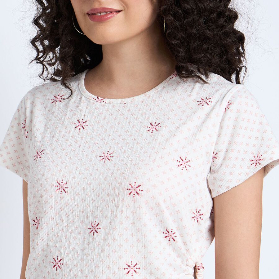 Ladies'  Crop  Top, Off White, large image number null