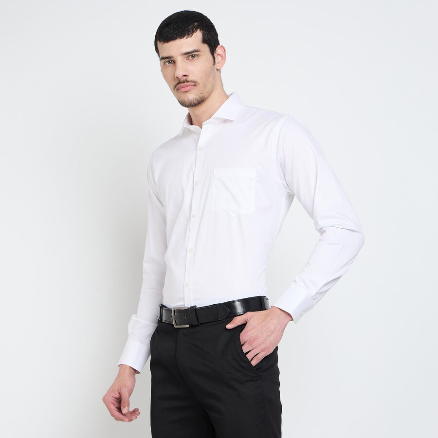 Men's 100% Cotton Formal Shirt , सफ़ेद, large image number null