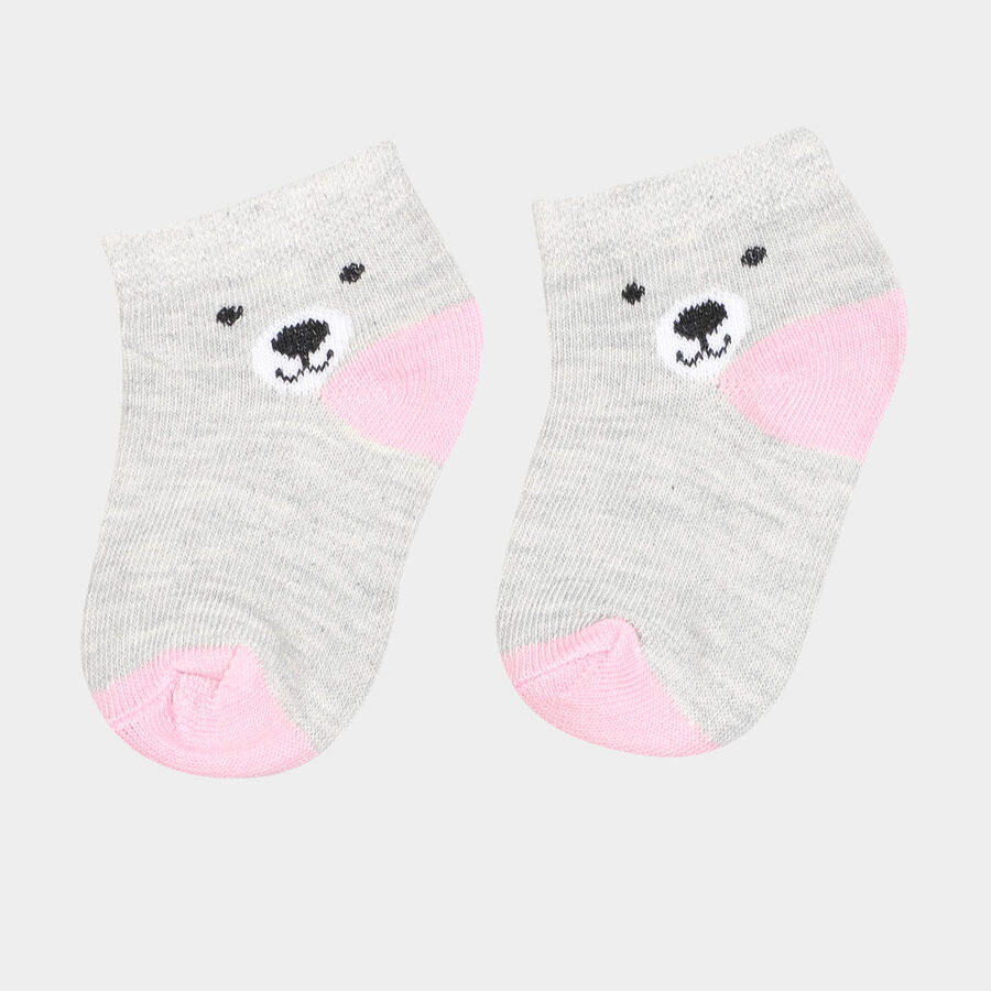 Girls Ankle Length Socks, Pink, large image number null