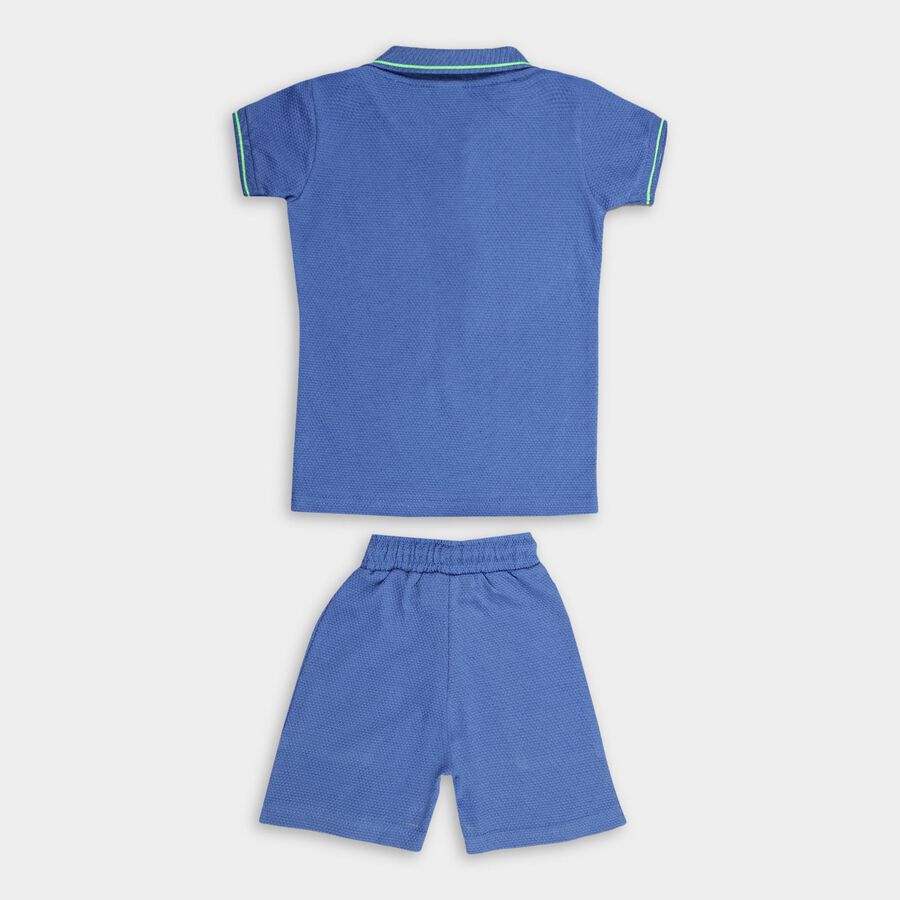 Boys' Knit Baba Suit , Mid Blue, large image number null