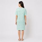 Women's Mint Green Round Neck T-Shirt Style Nighty, Light Green, small