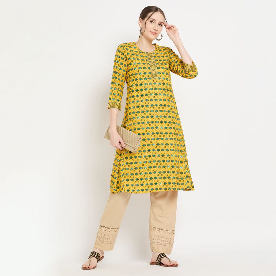 Ladies' Kurta, Mustard, large image number null