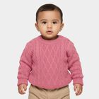 Infants Muted Rose Pink Round Neck Classic Pullover, Purple, small image number null