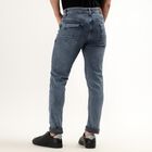 Men's Stonewashed Blue Slim Fit Five Pocket Jeans, Light Grey, small image number null