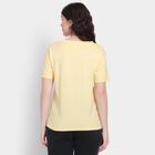 Ladies' 100% Cotton Round Neck T-Shirt , पीला, small