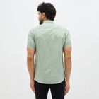 Men's Light Sage Green Cotton Half Sleeve Classic Casual Shirt, Light Green, small image number null