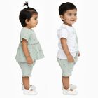 Infants' 100% Cotton Short Set, Light Green, small image number null