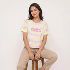 Women's Pink Cotton Round Neck Regular T-Shirt, गुलाबी, small