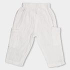 Infants' 100% Cotton Elasticated Cotton Trouser , Off White, small image number null