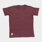 Boys' Soft Rose Pink Crew Neck Graphic Printed Half Sleeves T-Shirt, गुलाबी, small