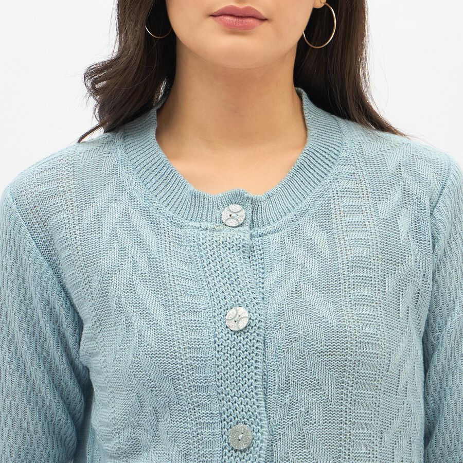 Ladies' Cardigan, हल्का नीला, large image number null