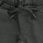 Boys' Dark Olive Green Regular Fit Elastic Waist Jeans, Olive, small image number null