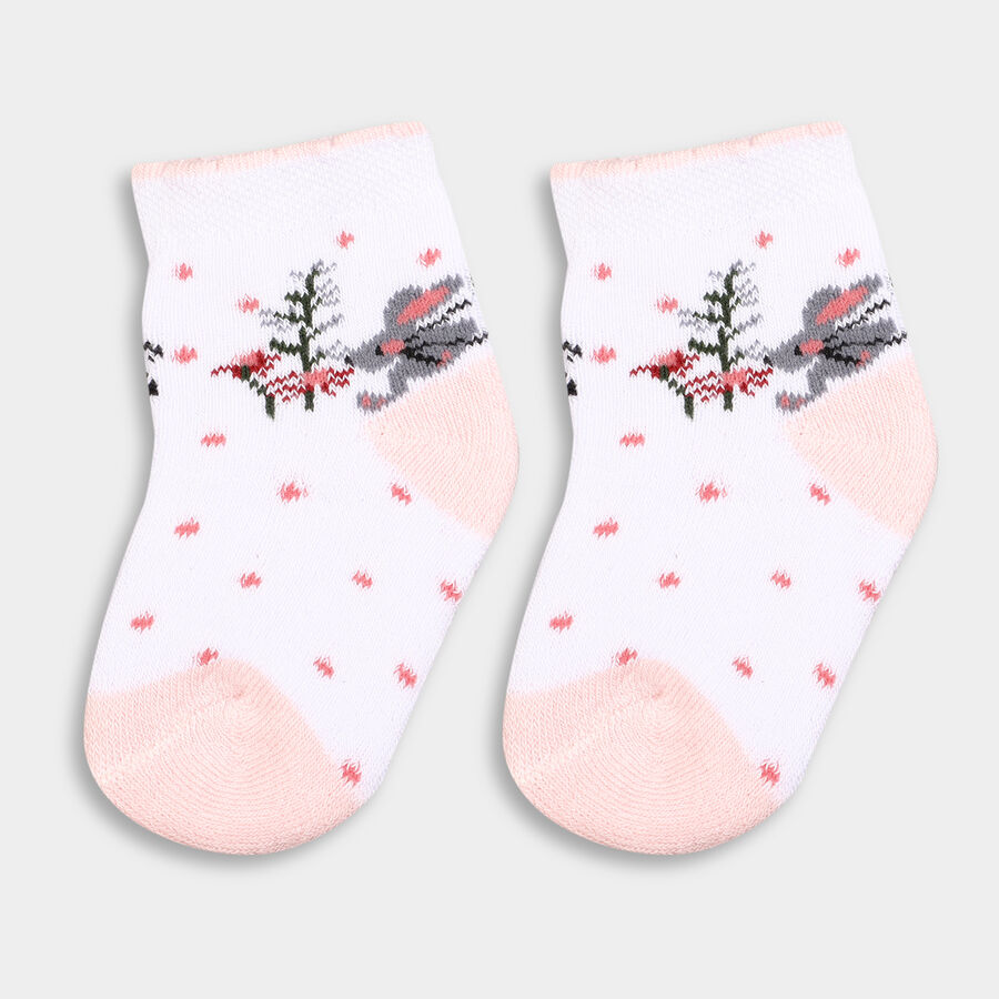 Infant's Socks (Pack of 2), White, large image number null