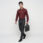 Men's Maroon Slim Fit Formal Shirt, वाइन, small