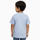 Boys Light Blue Round Neck Casual T-Shirt, हल्का नीला, small image number null