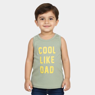 Infants Green Cotton Vest