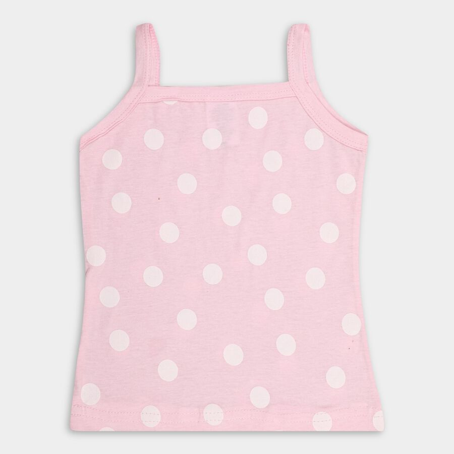 Girl's Cotton Vest, गुलाबी, large image number null