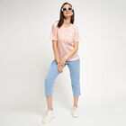 Cotton Round Neck T-Shirt, Light Pink, small image number null