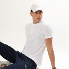 Men's Bright White Henley Neck Casual T-Shirt, White, small image number null
