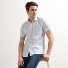 Men's 100% Cotton Regular Collar Casual Shirt, Light Grey, small image number null