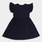 Girls' Frock, नेवी ब्लू, small image number null