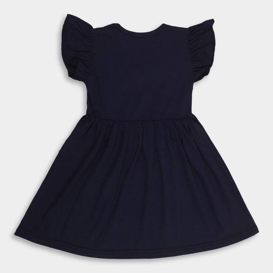 Girls' Frock, नेवी ब्लू, large image number null