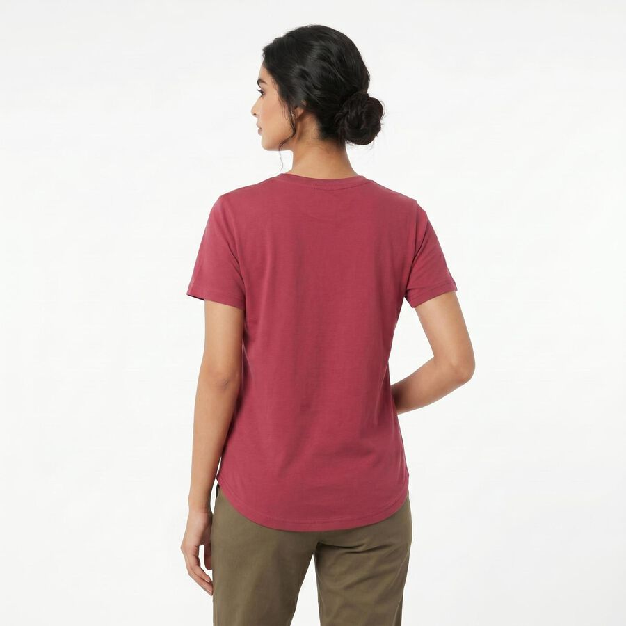Women's Purple Cotton Round Neck Regular T-Shirt, Purple, large