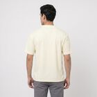 Men's Cream Crew Neck Regular Drifit T-Shirt, ऑफ व्हाइट, small