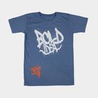Boys' Half Sleeves T-Shirt, Mid Blue, small
