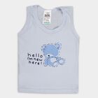 Infants' Cotton Vest, Light Blue, small image number null