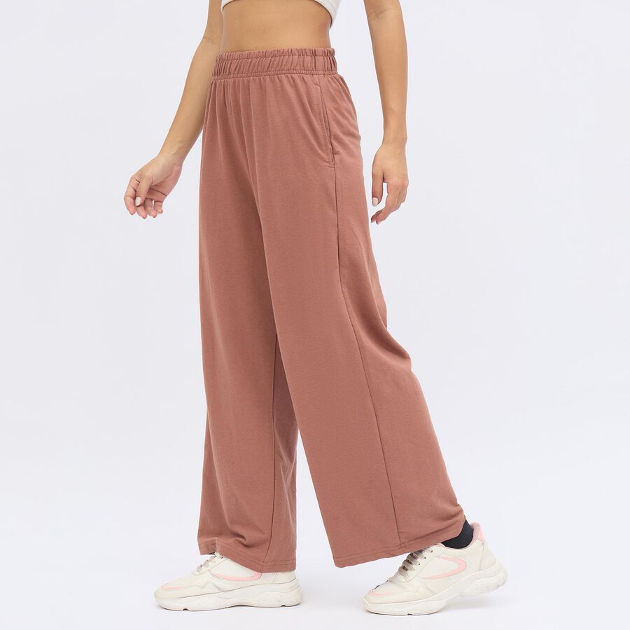 Women's Dusty Terracotta Regular Fit Solid Track Pants, Rust, large image number null