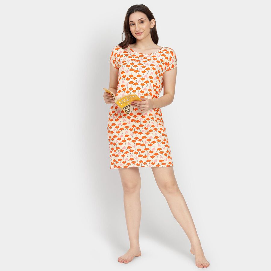 Ladies' Nighty, पीच, large image number null