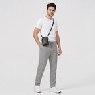 Men's Grey Straight Fit Track Pants, मिश्रित हल्का ग्रे, small