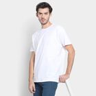 Men's 100% Cotton Round Neck Half Sleeves T-Shirt , White, small image number null