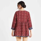 Printed Kurti, Maroon, small image number null