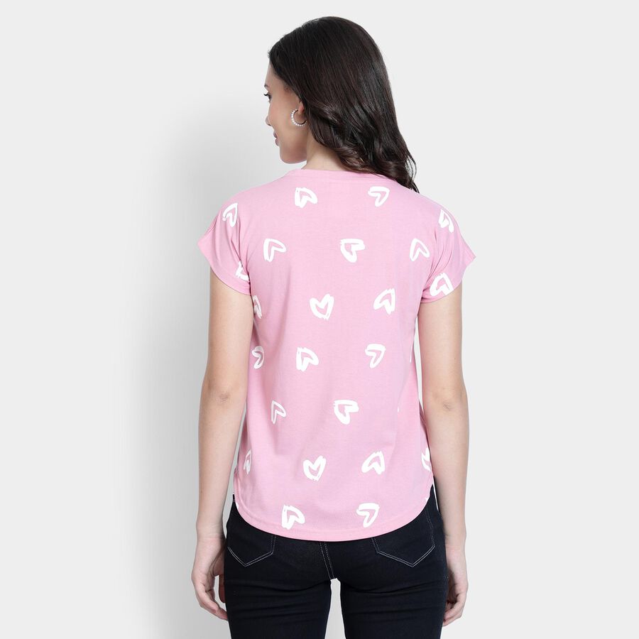 Ladies' Round Neck T-Shirt , Pink, large image number null