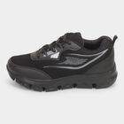 Men's Lace-Up Sports Shoes, काला, small image number null