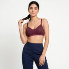 Women's Wine Padded T-Shirt Bra, वाइन, small
