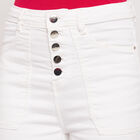 Overdyed High Rise Flared Jeans, सफ़ेद, small image number null