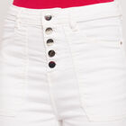 Overdyed High Rise Flared Jeans, White, small image number null
