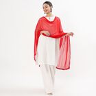 Women's Vibrant Red Net Crinkled Dupatta, Red, small image number null
