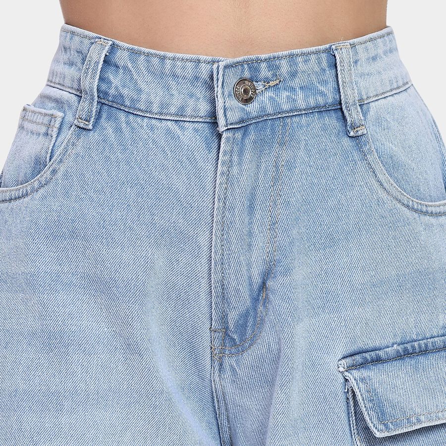 Ladies' 100% Cotton Jeans , Light Blue, large image number null